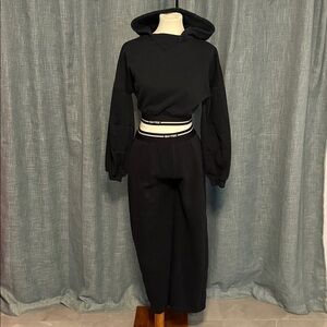 Bo+Tee Black Hoodie and Joggers Set